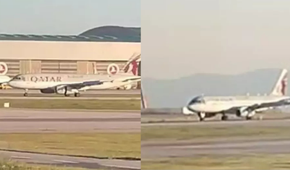 Bursa semalarında korku dolu anlar! Uçak tek motorla mucizevi şekilde indi