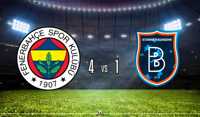 Fenerbahçe’den Başakşehir’e gol yağmuru! Başakşehir - Fenerbahçe maçı sonucu: 1-4