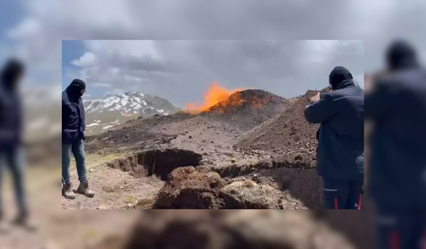Sivas’ta korkutan olay! Yıldırım doğal gaz hattında yangına sebep oldu