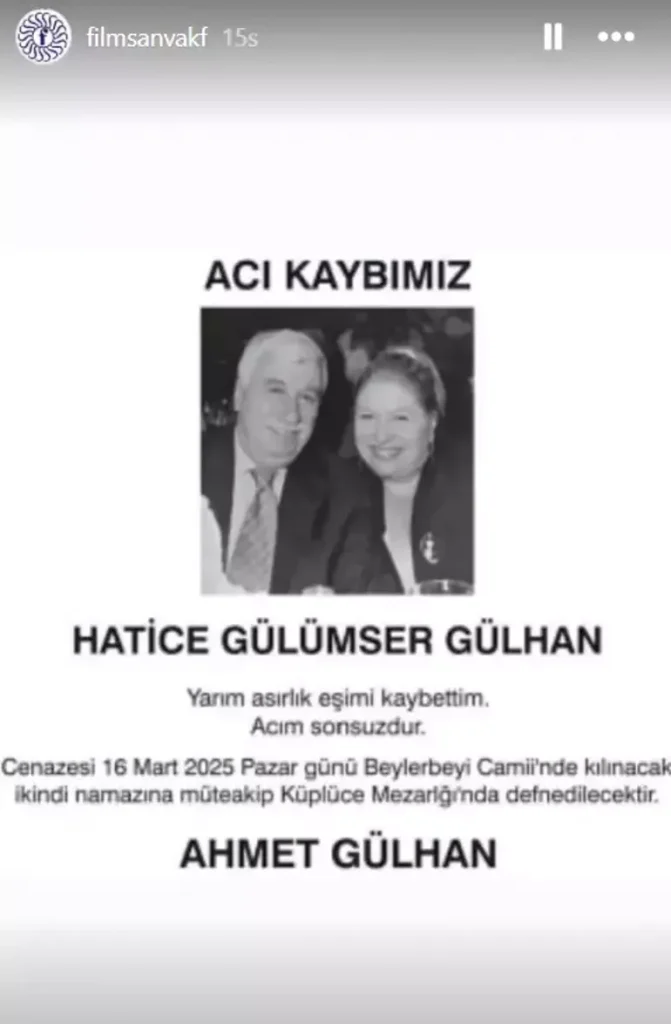 Usta oyuncu vefat etti